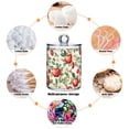 thumbnail image 6 of Yayeee 2 Pack Qtip Holder Bathroom Cotton Swab Canister with Lid Clear Dispenser Set, Beige Apple Pattern, 6 of 6