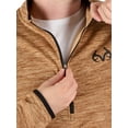 thumbnail image 6 of Realtree Men's Fleece Quarter Zip Pullover Sweatshirt in Brown, Sizes S-2XL, 6 of 6