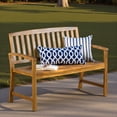 thumbnail image 2 of Tcbosik Outdoor Garden Wooden Bench, 48" Bench with Backrest and Armrest, 2-Seater Chair for Patio, Lawn, Balcony, Yard, Porch, Teak, 2 of 10