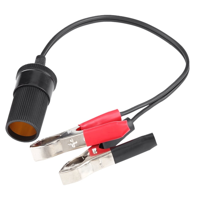 Ejoyous Car Battery Terminal Clip-on Cigarette Lighter Socket Adapter Auxiliary Power Clamps 12V ,Cigarette Lighter Socket, Car Battery Clips