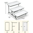thumbnail image 2 of Juego de bandejas para servir de porcelana Yedio de 3 niveles con soporte estable, 2 of 6