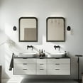 thumbnail image 3 of WallBeyond Wood Frame Farmhouse Bathroom Mirror for Wall Mounted, Home Decor, 18"×24", Black, 3 of 7