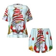 thumbnail image 4 of Naloa Funny Christmas Gnome Women's Short-Sleeved Pajama Set, Loungewear, Summer pajamas, Breathable Cozy - X-Large, 4 of 9