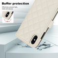 thumbnail image 4 of Allytechgroup Wallet Case for iPhone XR with Credit Card Slot, RFID Blocking PU Leather Case with Lanyard & Shoulder Strap & Kickstand Shockproof Bumper for Women Men, White, 4 of 8