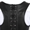 thumbnail image 4 of Grebrafan Blouse Rétro Blanche, Corset en Cuir et Jupe Tutu Ensemble 3 Pcs Femmes TP Noir, 4 of 5