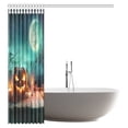 thumbnail image 2 of Cortina de Ducha ABPHQTO Halloween Calabaza Tela 150x180 cm con ganchos, 2 of 2