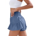 thumbnail image 7 of Dwellite Flowy Athletic Shorts for Women High Waist Running Workout Pant Gym Short Quick Dry with Pockets Blue L, 7 of 7