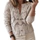 thumbnail image 1 of Top de Crochet para Mujer, Estilo Retro, Informal, con Cuello Redondo y Encaje. Color Albaricoque S, 1 of 7