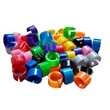 200pcs Mixed Colour Bird Dove Foot Rings Leg Band Finch Canary Poultry Clip Bands