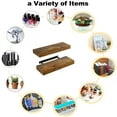 thumbnail image 4 of 16" Wall-Mounted Floating Shelves W/Invisible Brackets, Home Decor Set of 2 Natural Burnt Wood Storage Shelf for Livingroom Kitchen Bedroom, Bathroom Shelves Over The Toilet, 4 of 5