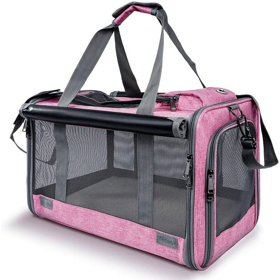Soft-Sided Pet Carrier for Large and Medium Cats, Big Medium Puppy Dog, Travel, Pet Privacy Protection
