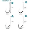 thumbnail image 3 of Baitholder Fishing Hooks Long Shank Beak Jig Hooks,100Pcs Black Jig Fishing Hooks Offset with 2 Baitholder Barbs Size:#4-6/0, 3 of 7