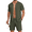 Army Green, variant on Men's 2 Piece Outfits Sets Casual Short Sleeve Button Down Knit Shirt and Shorts Sets Summer Beach Outfits