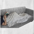 thumbnail image 5 of Autumn Soft Flannel Fleece Blanket, Abstract Fall Season Foliage Leaves Scandinavian Style Garden Art, Cozy Plush for Indoor and Outdoor Use, 60" x 80", Turquoise Blue and Eggshell, by Ambesonne, 5 of 5