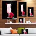 thumbnail image 3 of Strawberry Cocktail and Red Rose - Floral Canvas Art Print, 3 of 4