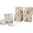thumbnail image 1 of Kate Aspen Woodland Baby Shower Pink Guest Book Frame Alternative with 30 Wooden Bear, Baby Boxes with Letters, Sign in Decorations for Baby Shower Party, 1 of 7