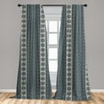 thumbnail image 5 of Ambesonne Mandala Curtains, Paisley Star, Pair of 28"x63", Grey Tan Beige, 5 of 5