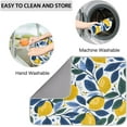 thumbnail image 4 of Lemon Tree Dish Drying Mat Absorbent Kitchen Counter Mat Microfiber Drainer Pad with Hanging Loop Kitchen Decor for Sinks Draining Utensils Pots Pans Countertop Dish Pads 18x24 Inch, 4 of 6