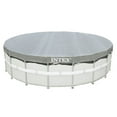 thumbnail image 2 of Intex 28041E UV Resistant Deluxe Debris Pool Cover for 18-Foot Intex Ultra Frame Round Above Ground Pools, Gray, 2 of 8