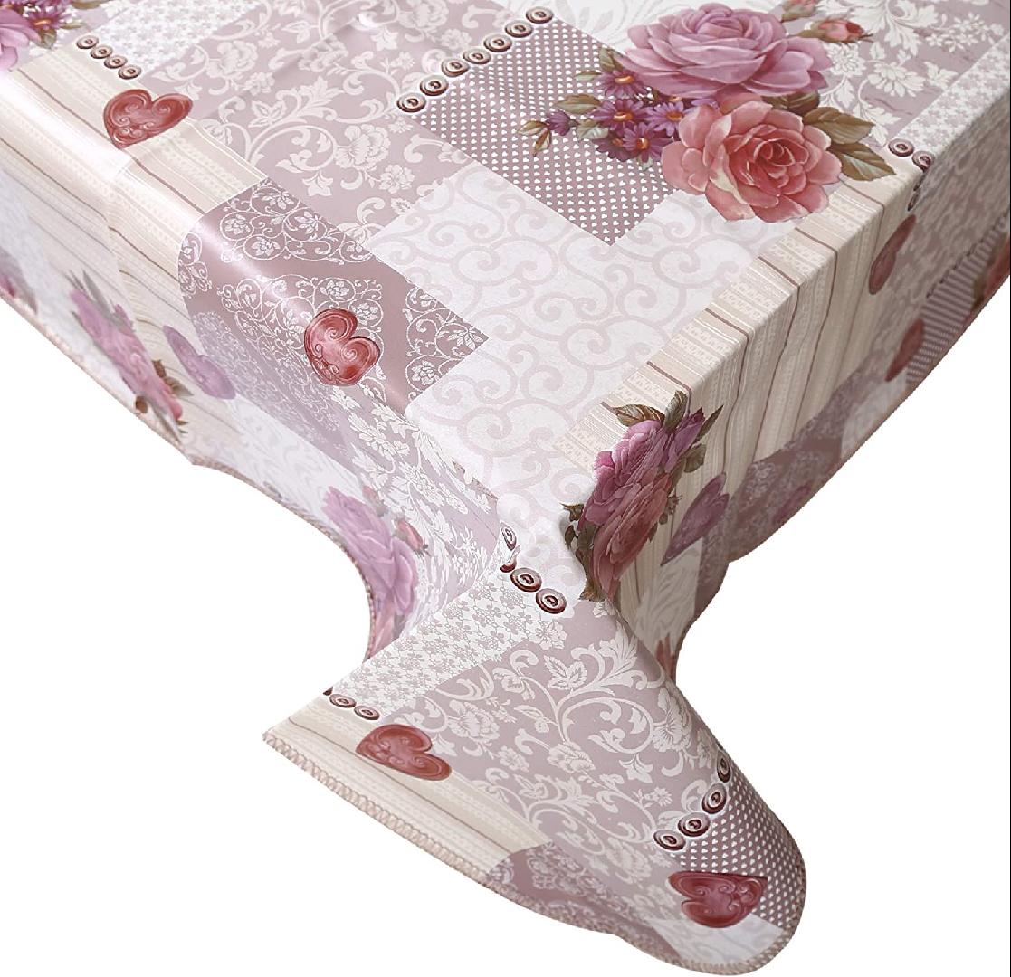 Heavy Duty Flannel Backed Vinyl Tablecloth with Flannel Backing Easy to