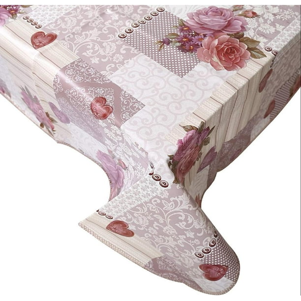 Heavy Duty Flannel Backed Vinyl Tablecloth with Flannel Backing Easy to