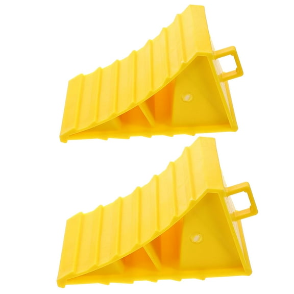 Hemoton 2pcs Car Tire Chocks Portable Wheel Stoppers Triangle Anti-Slip Blocks for Cars Trailers Trucks Garage Travel and Parking Safety