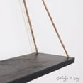thumbnail image 2 of Rutledge & King Rope Hanging Wooden Wall Shelves - Black, Single, 2 of 4