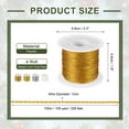 thumbnail image 2 of Uxcell Metallic Cord Tinsel Ornament String Tag Cord Non Stretch Twine Thread for Gift Wrapping Craft Jewelry Making Gold/Silver/Bright Gold/White, 2 of 6