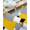 thumbnail image 3 of Outdoor Throw Pillow Cover Abstract Modern Geometric Art Waterproof Cushion Covers 2 Pack Yellow Gray Black White Color Block Pillow Cases Home Decoration for Patio Garden Couch Sofa, 3 of 7
