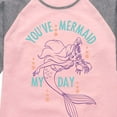 thumbnail image 3 of Disney Princess - You've Mermaid My Day - Toddler And Youth Girls Raglan Graphic T-Shirt, 3 of 4