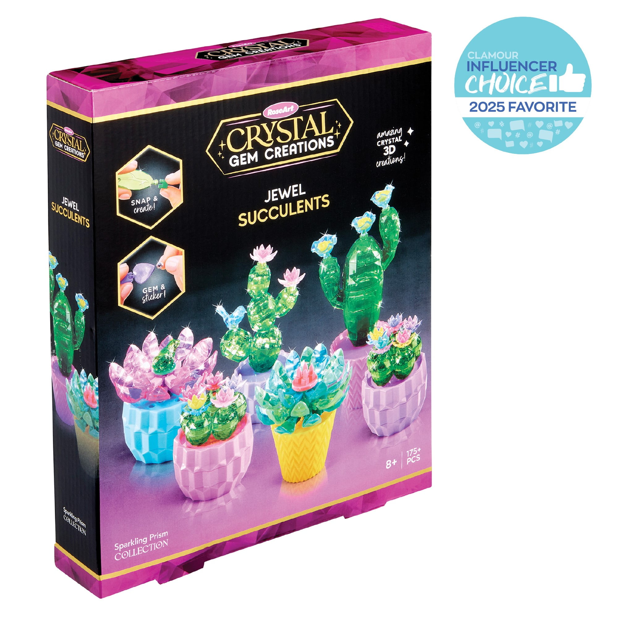 Crystal Gem Creations Jewel Succulents Kit by RoseArt, 175 Pieces, Great for Adults, Tweens and Children Ages 8+