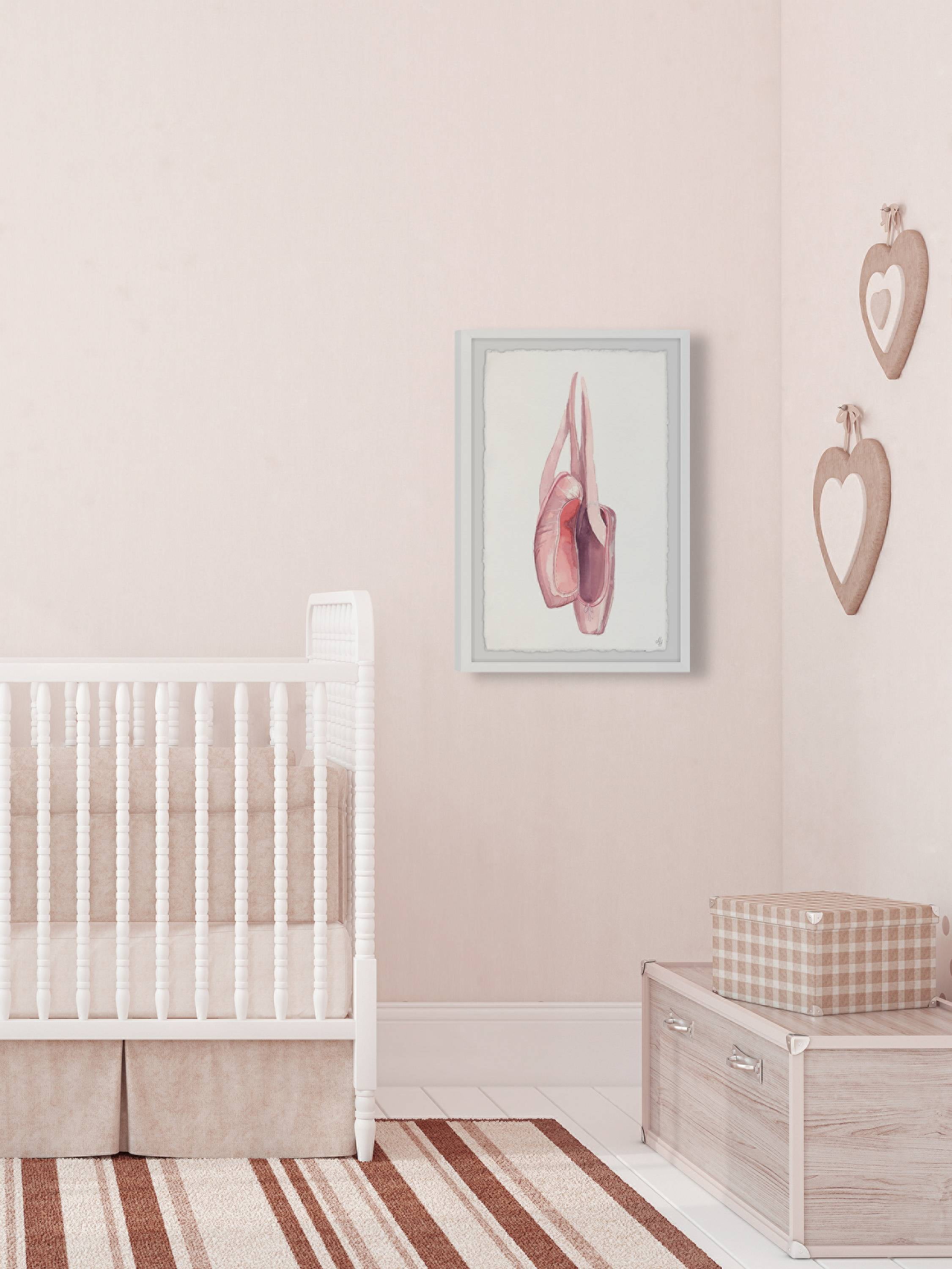 Free Shipping! Marmont Hill Pink Ballet Shoes Framed Wall Art