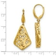 thumbnail image 3 of Leslie's Real 14kt Yellow Gold Polished Hollow Fancy Leverback Earrings; for Adults and Teens; for Women and Men, 3 of 3