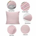 thumbnail image 5 of Pillow Covers 26x26 Inch, Pink Striped Linen Pillowcase with Invisible Zipper, Modern Simple Farmhouse Beige Vintage Decorative Throw Pillow Covers Cushion Case for Couch Sofa Bed Living Room, 5 of 9