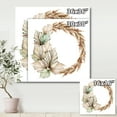 thumbnail image 4 of Designart ' Dry Palm Leaves and Pampas Grass With Wreath ' Traditional Canvas Wall Art Print, 4 of 4
