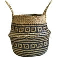 thumbnail image 1 of Handmade Bamboo Storage Baskets Foldable Laundry Straw Wicker Rattan Seagrass Belly Garden Flower Pot Planter Basket Clothes Laundry Baskets (Color : E, Size : 32CM), 1 of 7