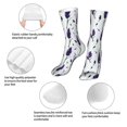 thumbnail image 3 of KLL Lavender Flowers Print Womens Crew Socks Athletic Middle Tube Long Socks Novelty Socks Gifts For Men, 3 of 7
