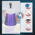 thumbnail image 3 of Bug Zapper Lámpara Mata Mosquitos y Moscas Recargable para Interiores con Lazo para Colgar Lámpara Mata Insectos Portátil USB Trampa LED para el Hogar Dormitorio Camping Al Aire Libre Gris Sincero Electrónica, 3 of 5