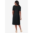 thumbnail image 2 of Jessica London Women's Plus Size Stretch Cotton Square Neck Midi Dress, 2 of 3
