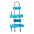 thumbnail image 1 of Advancent Escalada en roca Rack Descender Rappelling Montañismo al aire libre 4 Bar Caving Stop Belay Device Aleación de aluminio Profesional carpas Azul, 1 of 6