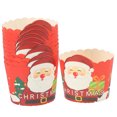 thumbnail image 3 of 50 Uds. Envoltorios navideños para cupcakes, envoltorios para muffins navideños, vasos de papel para envolver cupcakes de Navidad, 3 of 4