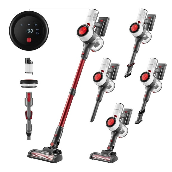 TIDEA X5 Aspirateur-Balai Sans Fil, Moteur Sans Balais 300W, Autonomie 40min, Léger avec Écran LED pour Plancher de Bois Franc, Tapis et Poils d'Animaux