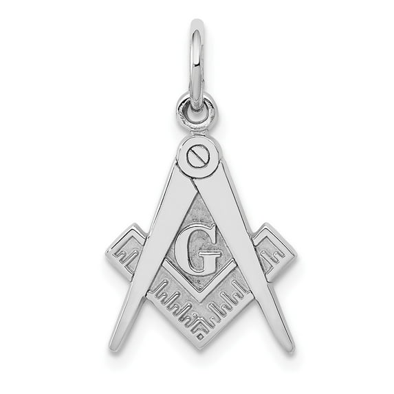 FB Jewels 14k White Gold Polished Masonic Charm