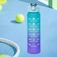 thumbnail image 6 of 24oz Gradient Flip Top Water Bottle, One-Button Portable Plastic Cup with Detachable Carry Loop for Outdoor Sports, 6 of 6