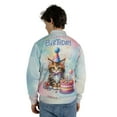 thumbnail image 5 of Happy Birthday Cute Kitten Maine Coon with Cake Gifts Party Hat All Over Print 3D Baseball Jacket Cat Lover Kitten Owner Gifts Bomber Jacket Softball - 00029, 5 of 6