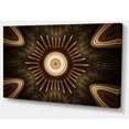 thumbnail image 2 of White Brown Rounded Fractal Flower - Floral Canvas Art Print, 2 of 3