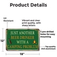 thumbnail image 2 of Just Another Beer Drinker With A Camping Problem Vintage Style 12 Inch x 18 Inch Aluminum Metal Sign Pints Pack Tents Repeat Perfect for RVs Cabins Man Caves Fun Gift for Campers Beer, 2 of 6