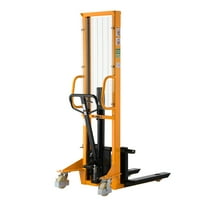 APOLLOLIFT Manual Pallet Stacker Walkie Pallet Forklift 1100lbs Cap. 63" Lift Fixed Legs