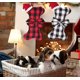 thumbnail image 2 of Medias navideñas para perros 18", lino a cuadros en forma de hueso Navidad st, 2 of 5