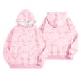 thumbnail image 4 of HCYSFG Womens Bow Print Hoodies Long Sleeve Drop Shoulder Kangaroo Pocket Sweatshirt Loose Fit Cute Casual Everyday Pullover Top, 4 of 5